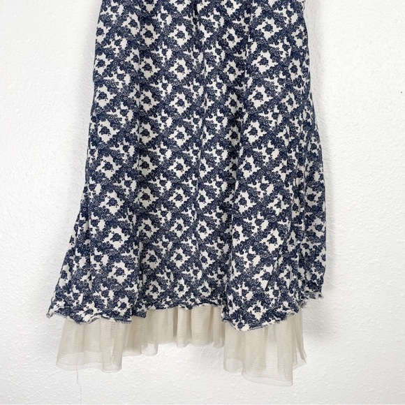 Disney Kids Belle Size: 4T Blue and White Floral Dress with Tulle and embroidery - Picture 4 of 8